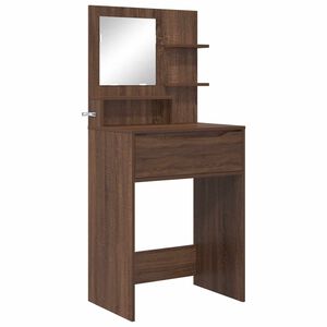 vidaXL Tables de maquillage pour chambre Ch&ecirc;ne brun 80 x 39,6 x 135 cm