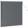 vidaXL Store de Fen&ecirc;tre avec des rideaux Gris fonc&eacute; Aluminium