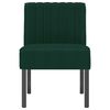 vidaXL Fauteuil sans accoudoirs vert fonc&eacute; velours