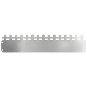 vidaXL Bordures de pelouse 10 pcs Argent 103 x 0,05 x 22 cm
