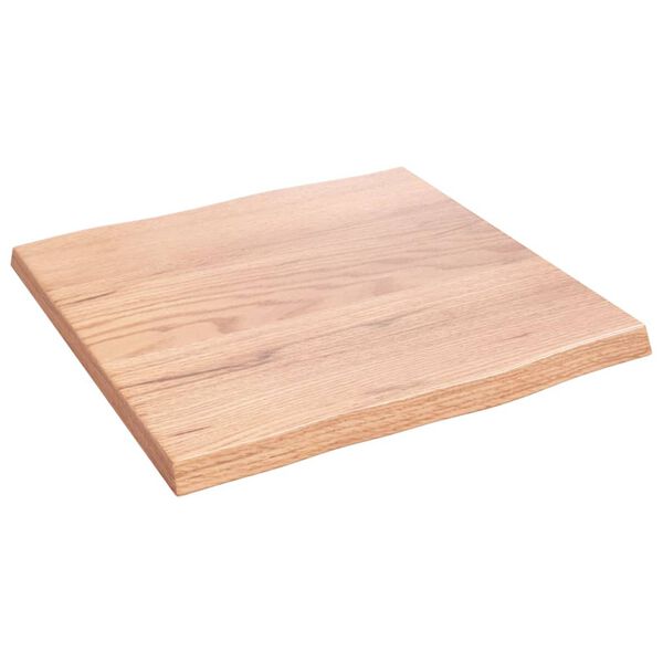 vidaXL Dessus de table bois ch&ecirc;ne massif trait&eacute; bordure assortie