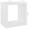 vidaXL Étagères cube murales 6 pcs Blanc 22x15x22 cm