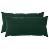 vidaXL Coussin avec oreiller HEERLEN 2 pi&egrave;ces Vert fonc&eacute; Velours