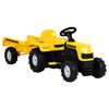 vidaXL Tracteur &agrave; p&eacute;dales avec remorque pour enfants Jaune