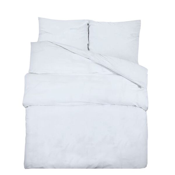 vidaXL Ensemble de housse de couette Blanc 260x220 cm Coton