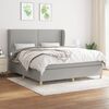 vidaXL Sommier &agrave; lattes de lit avec matelas Gris clair 180x200cm Tissu