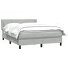 vidaXL Sommier &agrave; lattes de lit et matelas gris clair 140x220cm velours