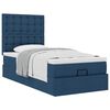 vidaXL Lit ottoman avec matelas bleu 90x200 cm tissu