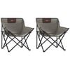 vidaXL Chaise de camping avec poche pliable lot de 2 gris