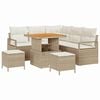 vidaXL Ensemble de canap&eacute; de jardin avec coussin 8 pcs Beige et cr&egrave;me