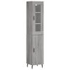 vidaXL Buffet haut Sonoma gris 34,5x34x180 cm Bois d'ing&eacute;nierie