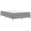 vidaXL Lit &agrave; ressorts avec matelas Gris clair 120 x 190 cm tissu