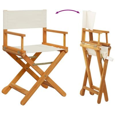 vidaXL Chaises de jardin pliables lot de 2 blanc crème tissu