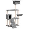 vidaXL Arbre &agrave; chat avec griffoirs en sisal Gris clair 131 cm