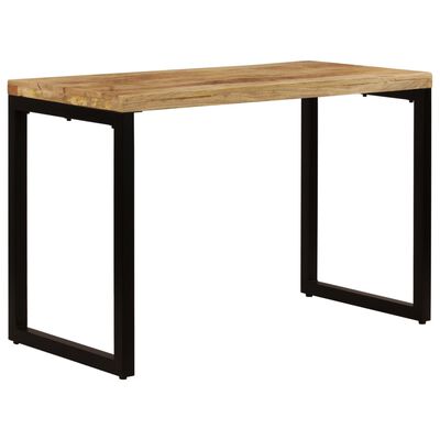 vidaXL Table de salle à manger 115x55x76 cm Bois de manguier et acier