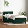 vidaXL Sommier &agrave; lattes de lit et matelas vert fonc&eacute; 100x220cm velours