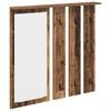 vidaXL Porte-manteau mural avec &eacute;tag&egrave;re Bois ancien 84 x 10 x 80 cm