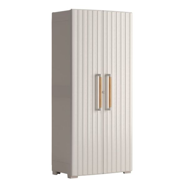 Keter Armoire de rangement avec étagères Groove beige et sable
