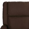 vidaXL Fauteuil de massage marron fonc&eacute; similicuir et tissu