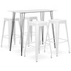 vidaXL Ensemble de bar 5 pcs Blanc