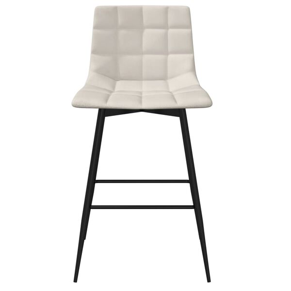 vidaXL Tabourets de bar lot de 2 crème velours