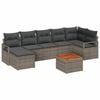 vidaXL Ensemble de canap&eacute; de jardin avec coussin 8 pcs Gris polyrotin