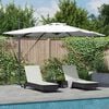 vidaXL Parasol Couleur sable 286 x 285 x 270 cm Aluminium