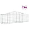 vidaXL Paniers &agrave; gabions arqu&eacute;s 10 pcs 200x50x60/80 cm Fer galvanis&eacute;