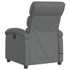 vidaXL Fauteuil de massage inclinable gris foncé tissu