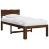 vidaXL Cadre de lit simple avec t&ecirc;te de lit ROSTOCK Marron fonc&eacute;