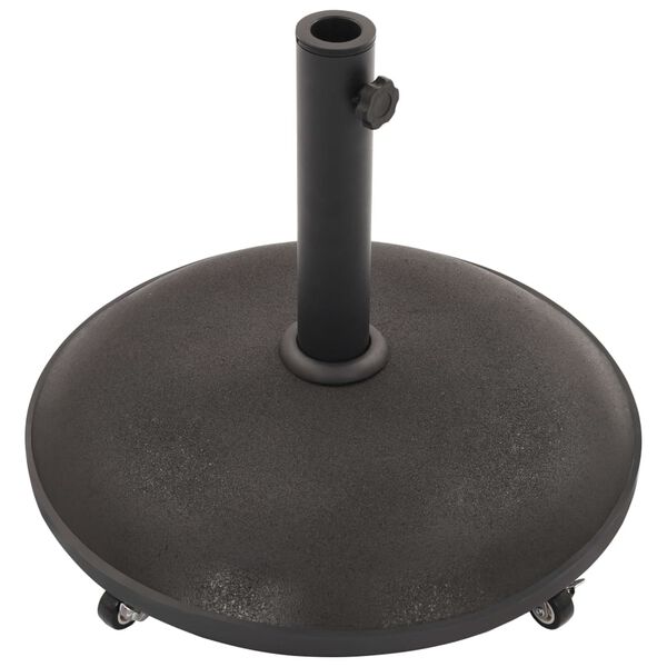 vidaXL Socle de parasol Noir B&eacute;ton Rond 25 kg
