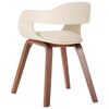 vidaXL Chaise de salle à manger Blanc Bois courbé et similicuir