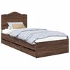 vidaXL Cadre de lit avec tiroir Ch&ecirc;ne brun 75 x 190 cm Bois Ing&eacute;nierie