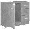 vidaXL Armoire d'évier Gris béton 63x30x54 cm Bois d'ingénierie