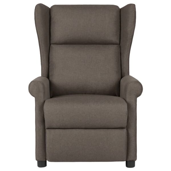 vidaXL Fauteuil inclinable Marron Tissu