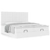 vidaXL Cadre de lit ottoman et matelas blanc pur 180x200 cm similicuir
