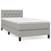 vidaXL Sommier &agrave; lattes de lit avec matelas Gris clair 80x200 cm Tissu