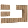vidaXL Ensemble meuble TV 6 pc Ch&ecirc;ne artisanal Bois d'ing&eacute;nierie