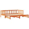 vidaXL Lit Pull-out de Jour Brun cire 193,5 x 184 x 66 cm Pin massif