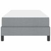 vidaXL Lit &agrave; ressorts avec matelas Gris clair 100 x 200 cm tissu