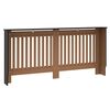 vidaXL Cache-Radiateur 2 pcs Noir 172 x 19 x 81,5cm Bois d'ing&eacute;nierie