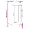 vidaXL Buffet Sonoma gris 34,5x34x90 cm Bois d'ingénierie