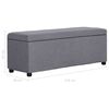 vidaXL Banc avec compartiment de rangement 116 cm Gris clair Polyester