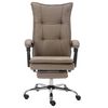 vidaXL Chaise de bureau Taupe Tissu