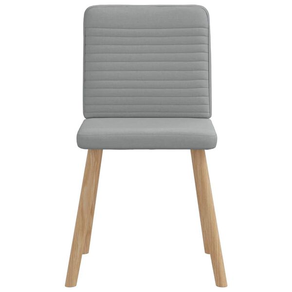 vidaXL Chaises à manger lot de 2 gris clair tissu