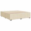 vidaXL Cadre de lit sans matelas cr&egrave;me 200x200 cm tissu
