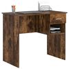 vidaXL Bureau avec tiroir Ch&ecirc;ne fum&eacute; 90 x 49 x 75 cm Bois d'ing&eacute;nierie