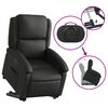 vidaXL Fauteuil inclinable électrique noir cuir véritable