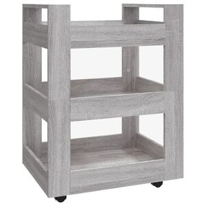 vidaXL Chariot de cuisine Sonoma gris 60x45x80 cm Bois d'ing&eacute;nierie