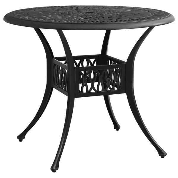 vidaXL Table de jardin Noir 90x90x74 cm Aluminium coul&eacute;